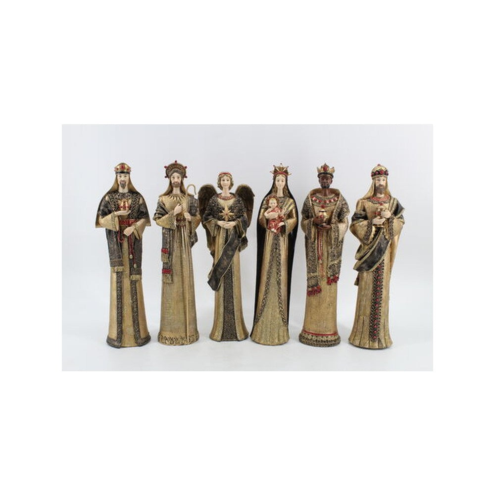 December Diamonds 15-inch Nativity Figures, Set of 6