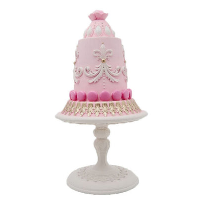 December Diamonds 16.5" Pink Cake On Stand.