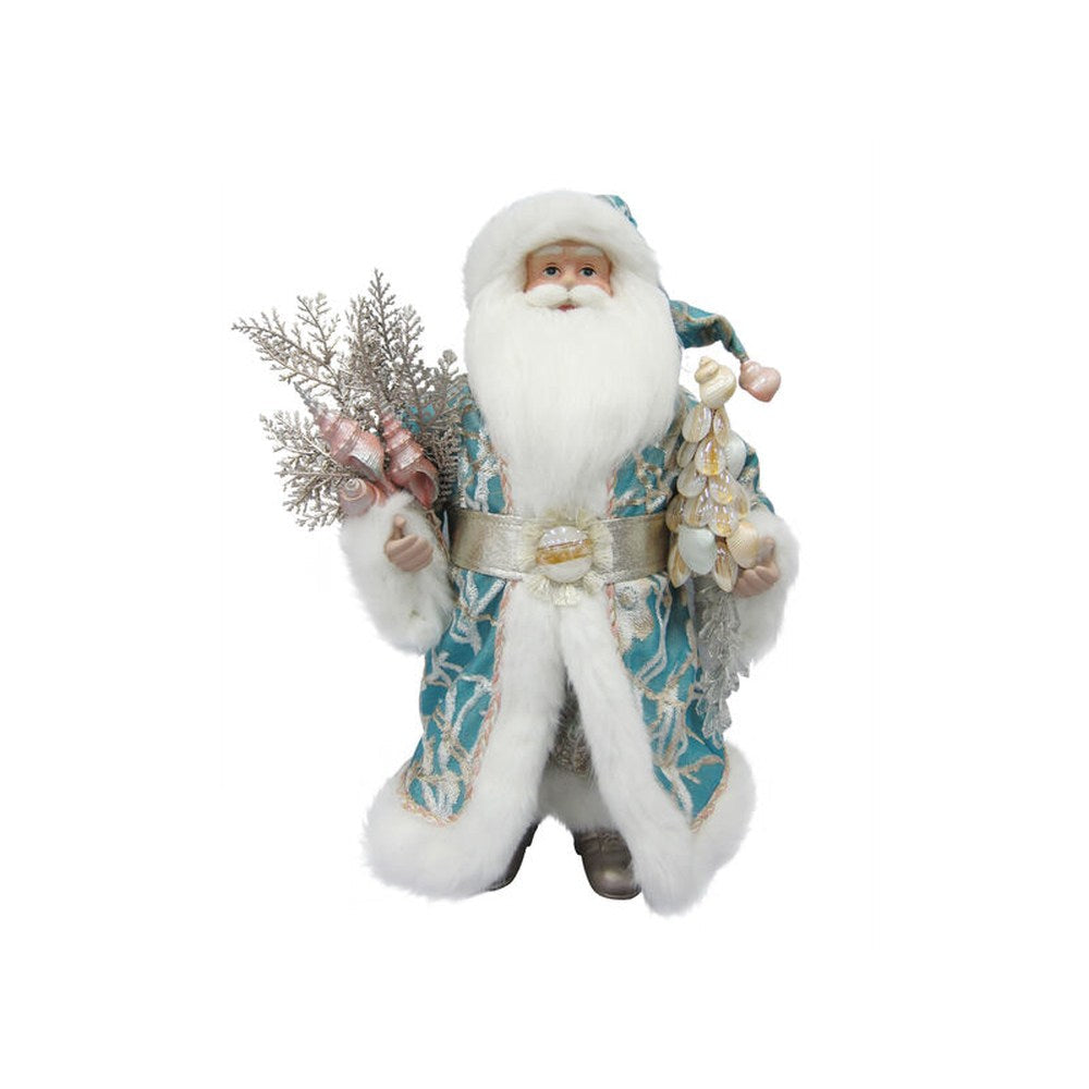 December Diamonds 16-inch Standing Coastal Santa Figurine