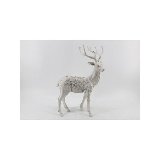 December Diamonds 20-inch Snow Jeweled Deer Standing Figurine