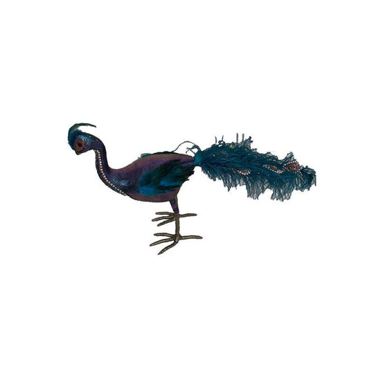 December Diamonds 26-inch Fancy Beaded Peacock Figurine