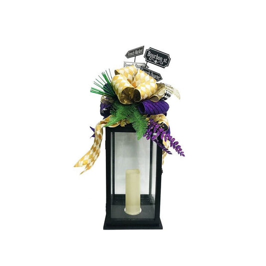 December Diamonds 28.5-inch Mardi Gras Lantern Figurine