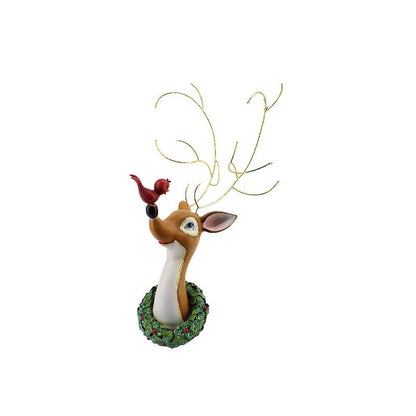 December Diamonds Deer Head with Antler Ornament Hanger Figurine