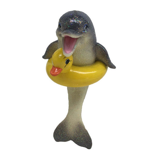 December Diamonds Duckie Dolphin with Duck Floaty Christmas Ornament