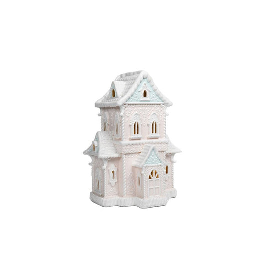 December Diamonds LED Peach House Figurine