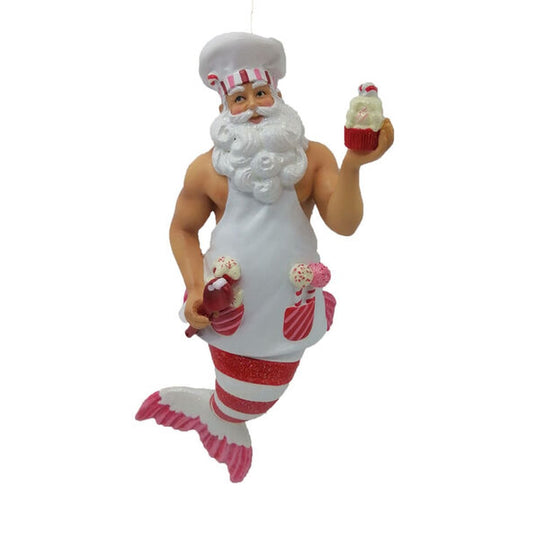 December Diamonds Mermen Baking Santa.