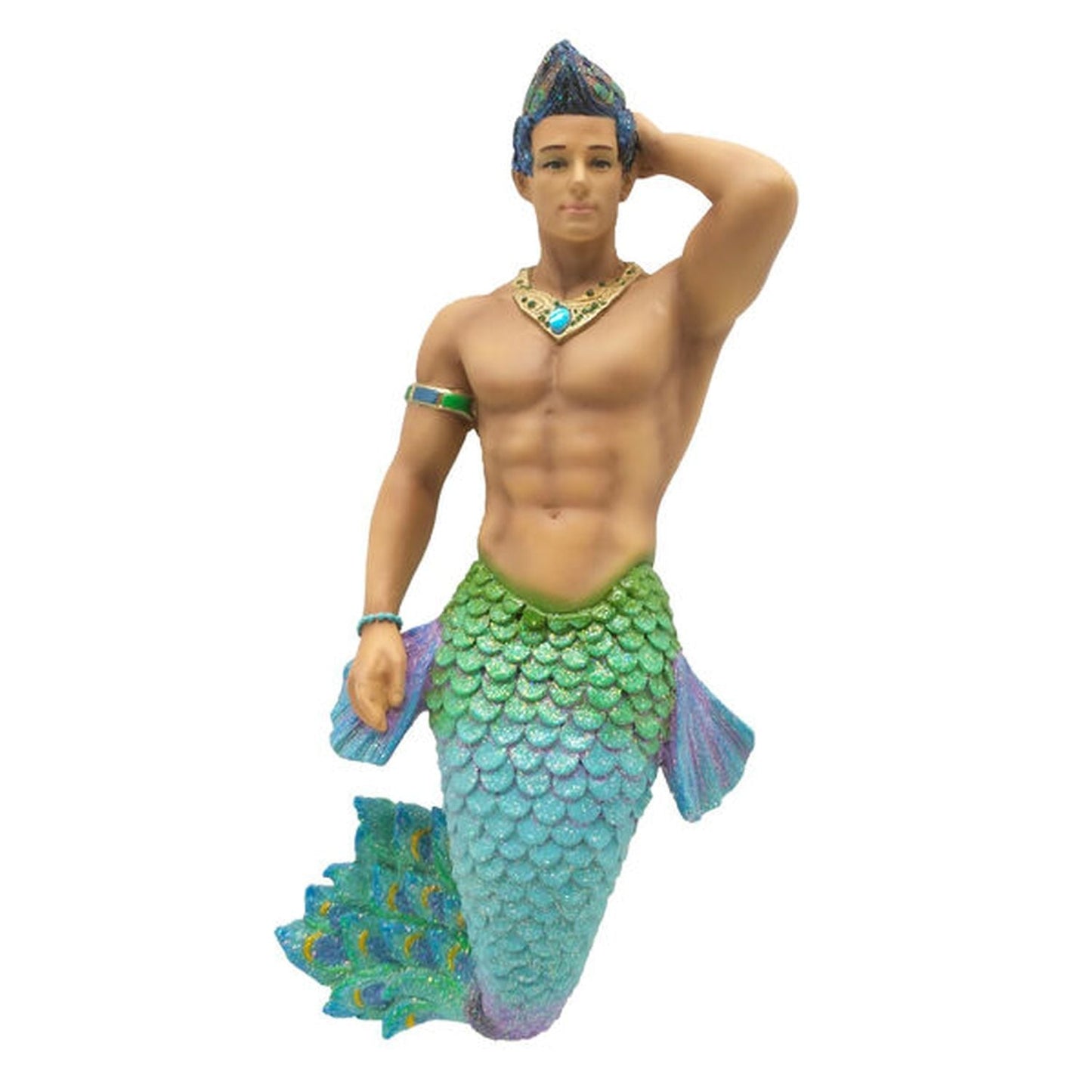 December Diamonds Mermen Collections - Emerald Figurine