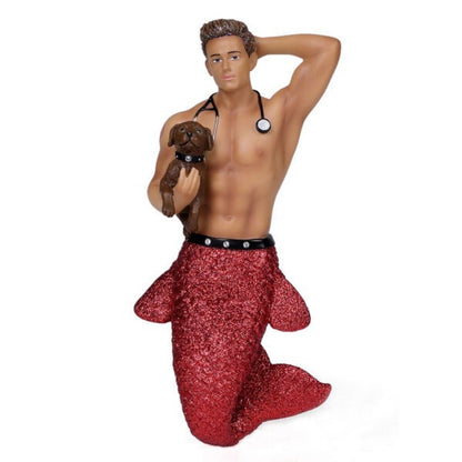 December Diamonds Mermen Figurine - Dr-Pet-A-Vet Veterinarian.