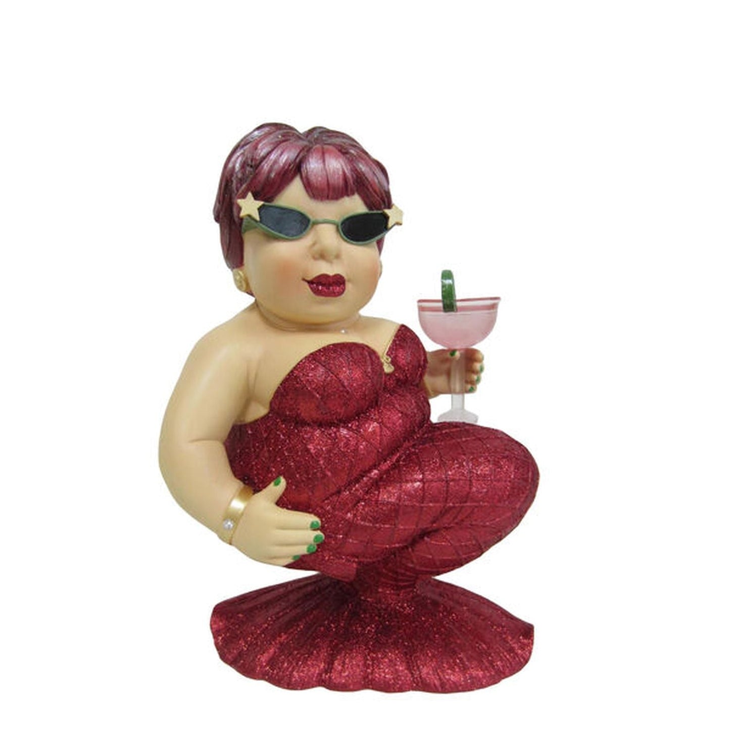 December Diamonds Mermen - Margarita Red Figurine