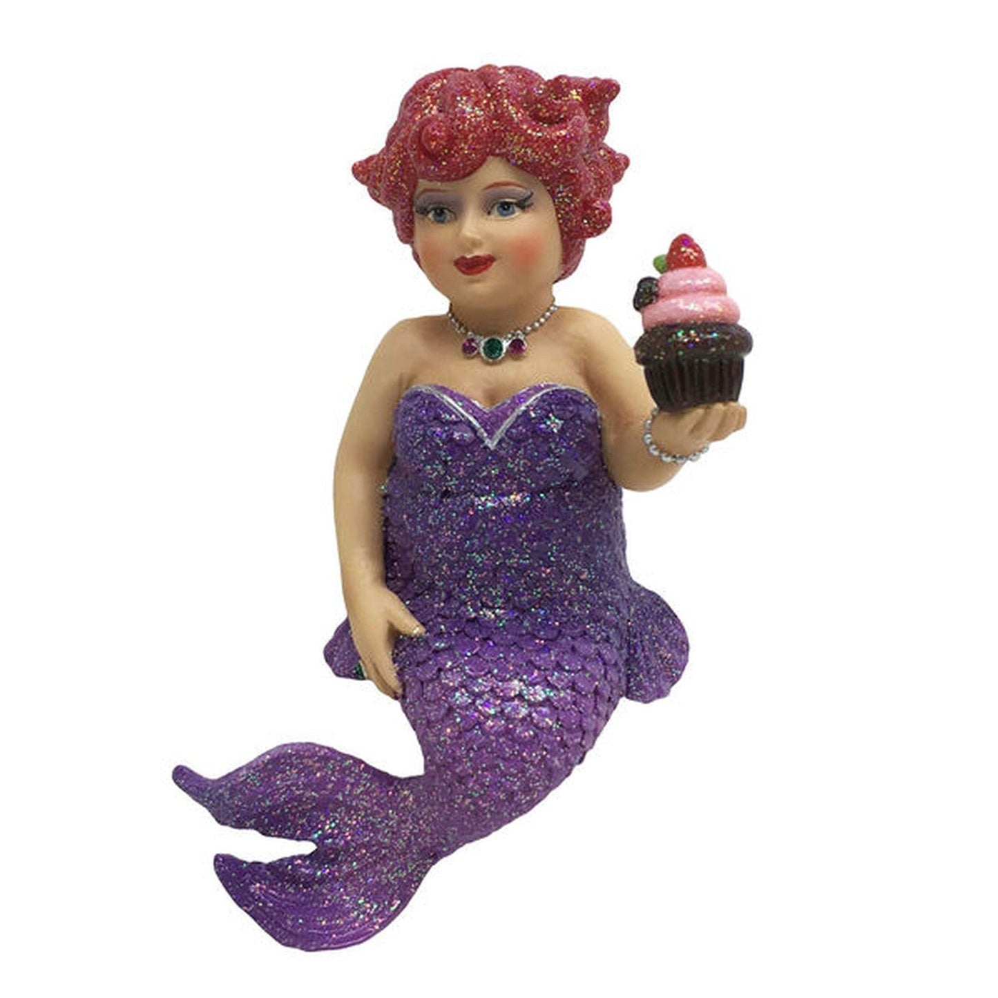 December Diamonds Miss Cupcake Purple Mermaids Christmas Ornament