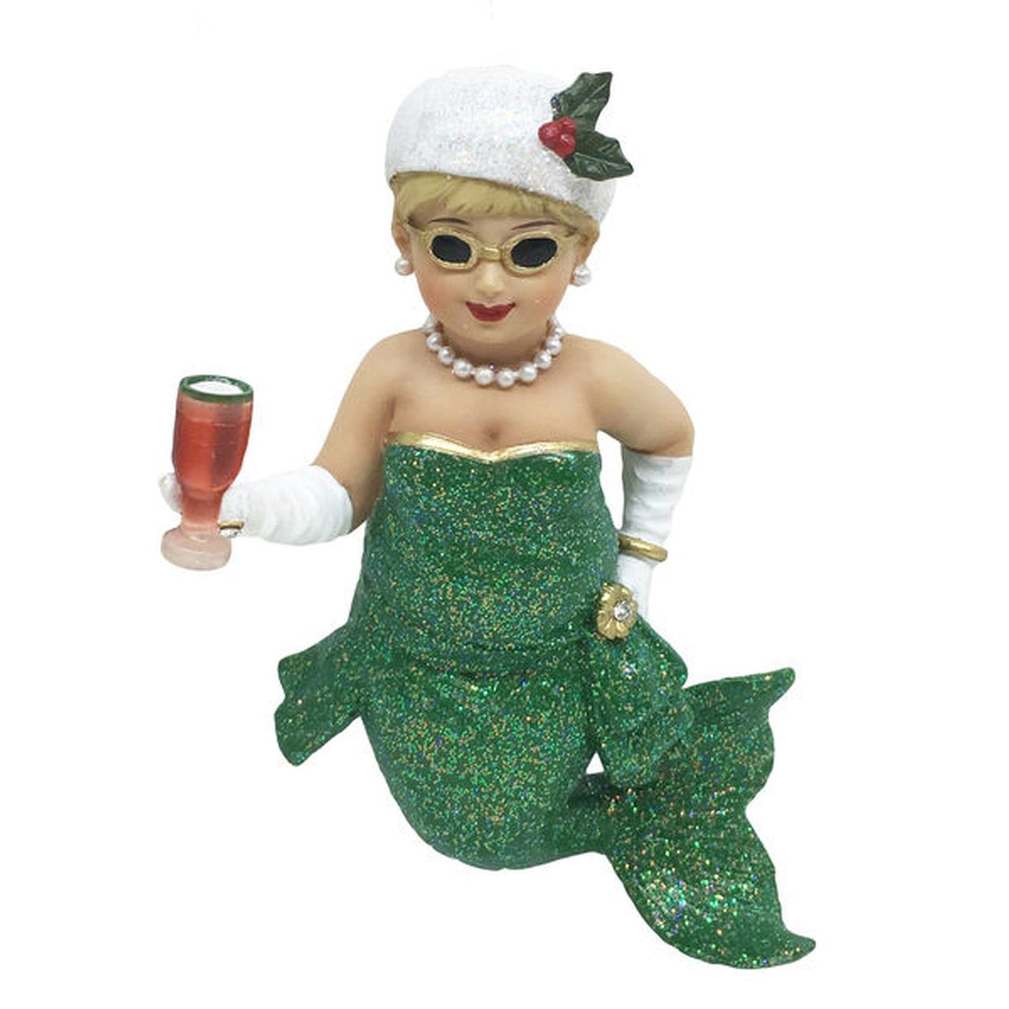 December Diamonds Miss Holly Green Mermaids Christmas Tree Ornament