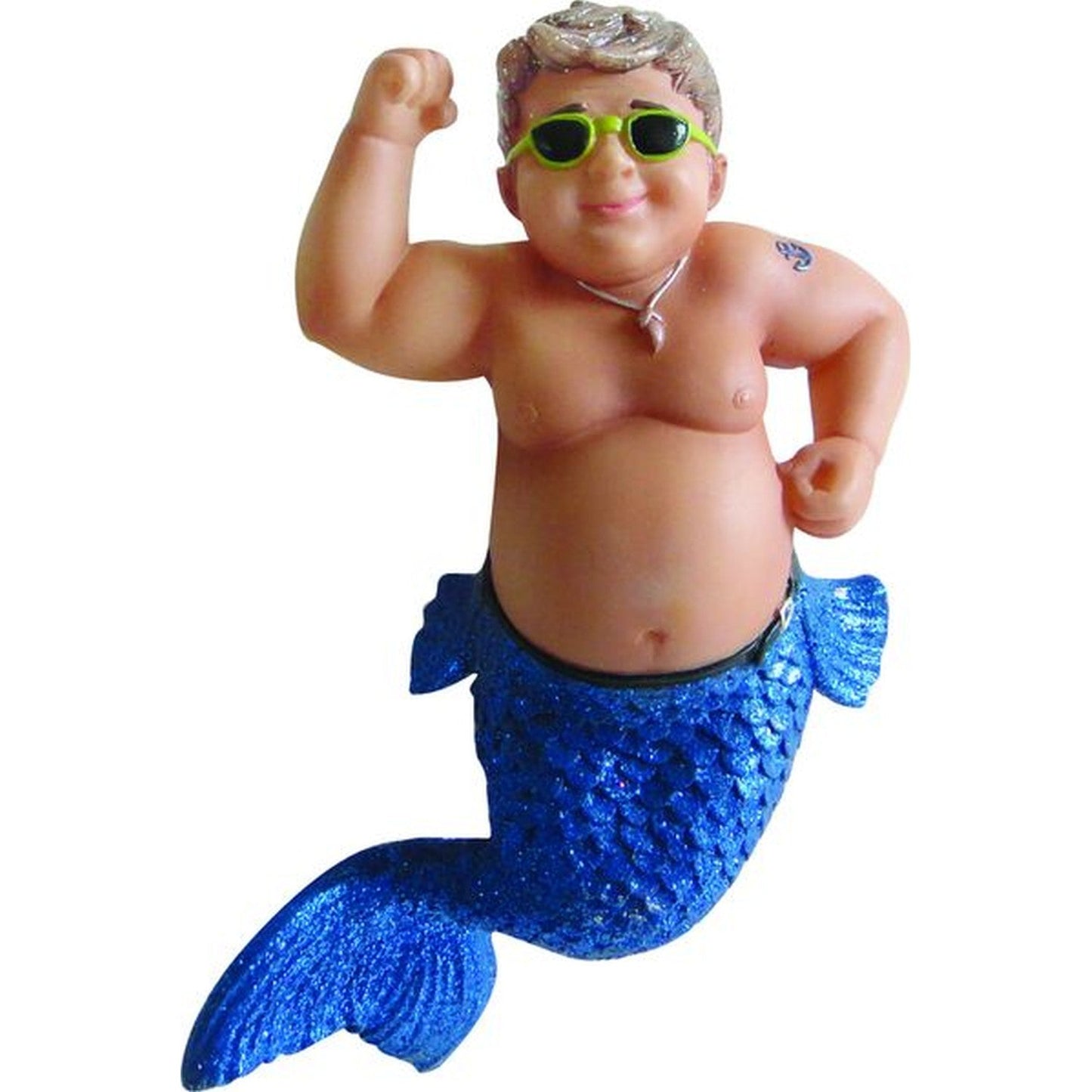 December Diamonds Muscle Beach Flexing Merman Christmas Ornament