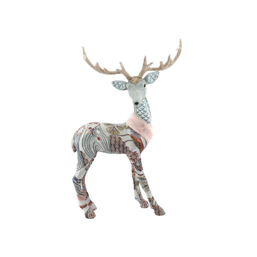 December Diamonds Pattern Deer Standing Figurine