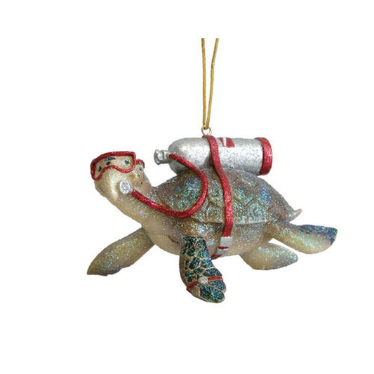 December Diamonds Tortuga Scuba Diving Sea Turtle Christmas Ornament