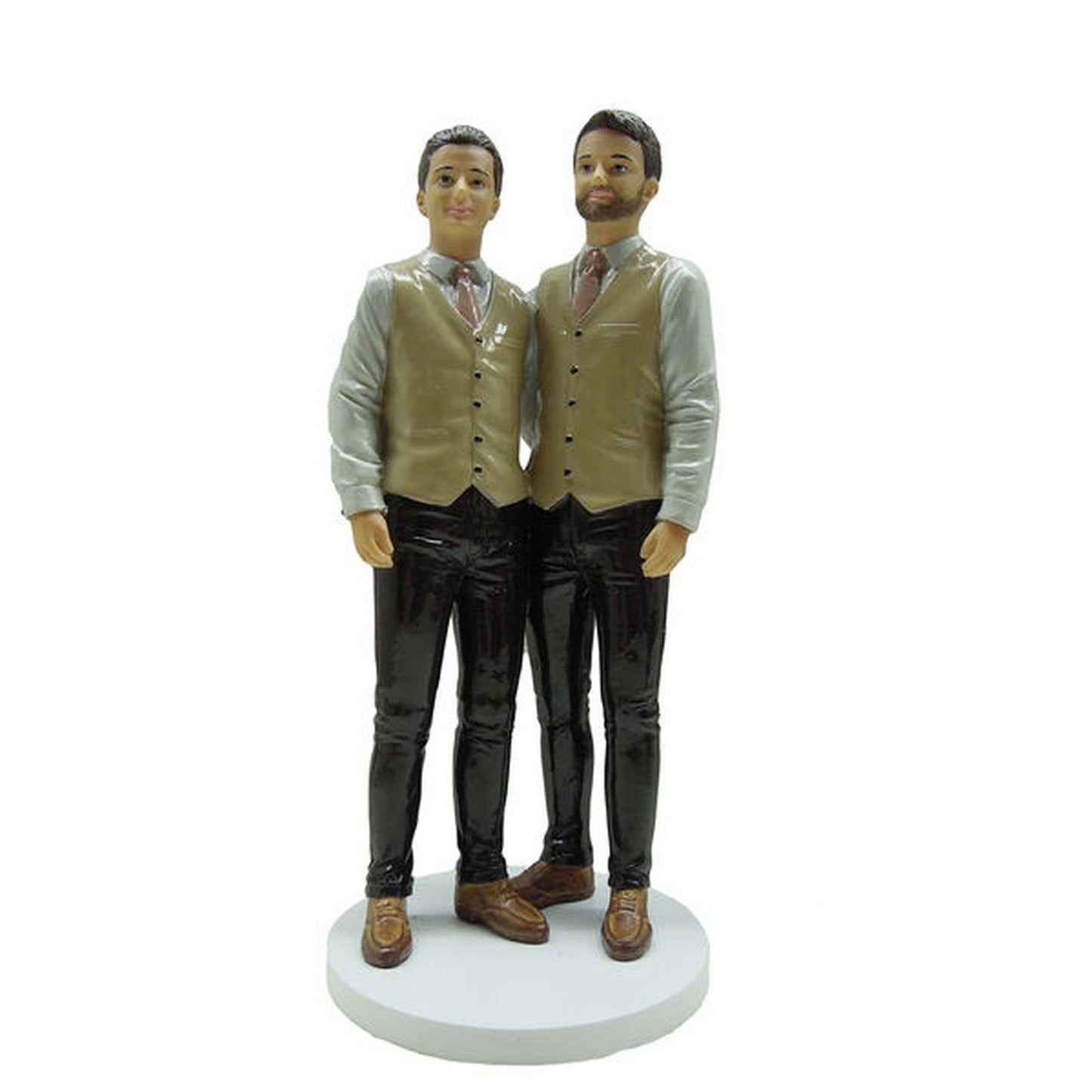 December Diamonds Wedding Figurine Grooms "Soul Mates" Male Couple Jeans & Vest