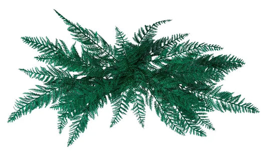 32"L GLITTER FERN SWAG EMERALD GREEN