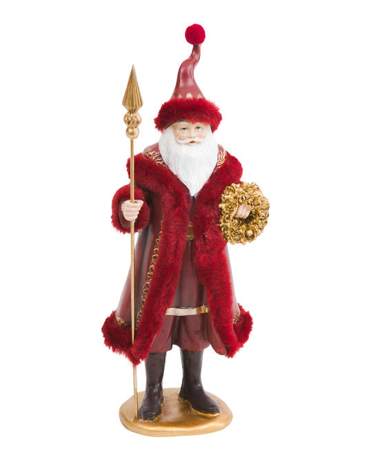 Royal Court Collection -  15" Santa With Staff