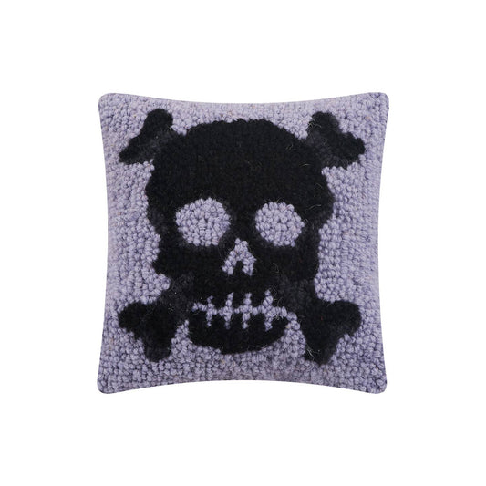 8" x 8" Pastel Skull Crossbones Pillow