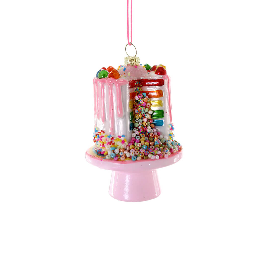 Explosion Confetti Cake Ornament 4.25"