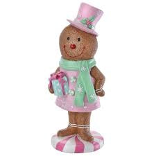 Christmas Carousel Collection 36"Mgo Peppermint Candy Gingerbread Girl