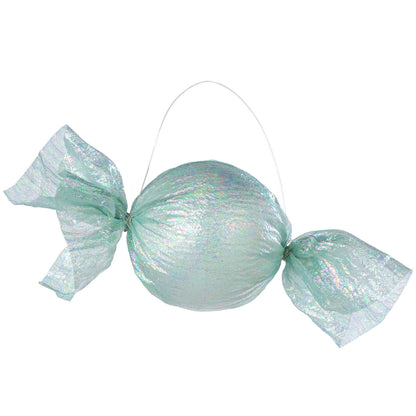 7.5" Iridescent Fabric Wrapped Candy Ornament