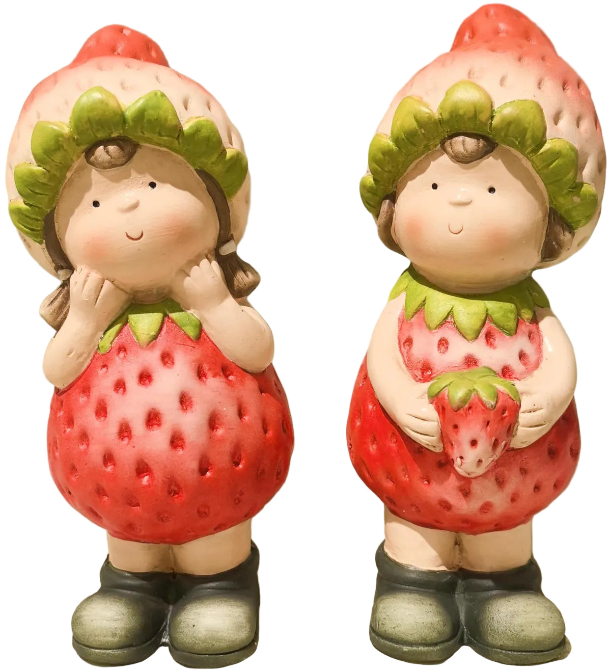 9" RESIN STRAWBERRY KID - SET OF 2