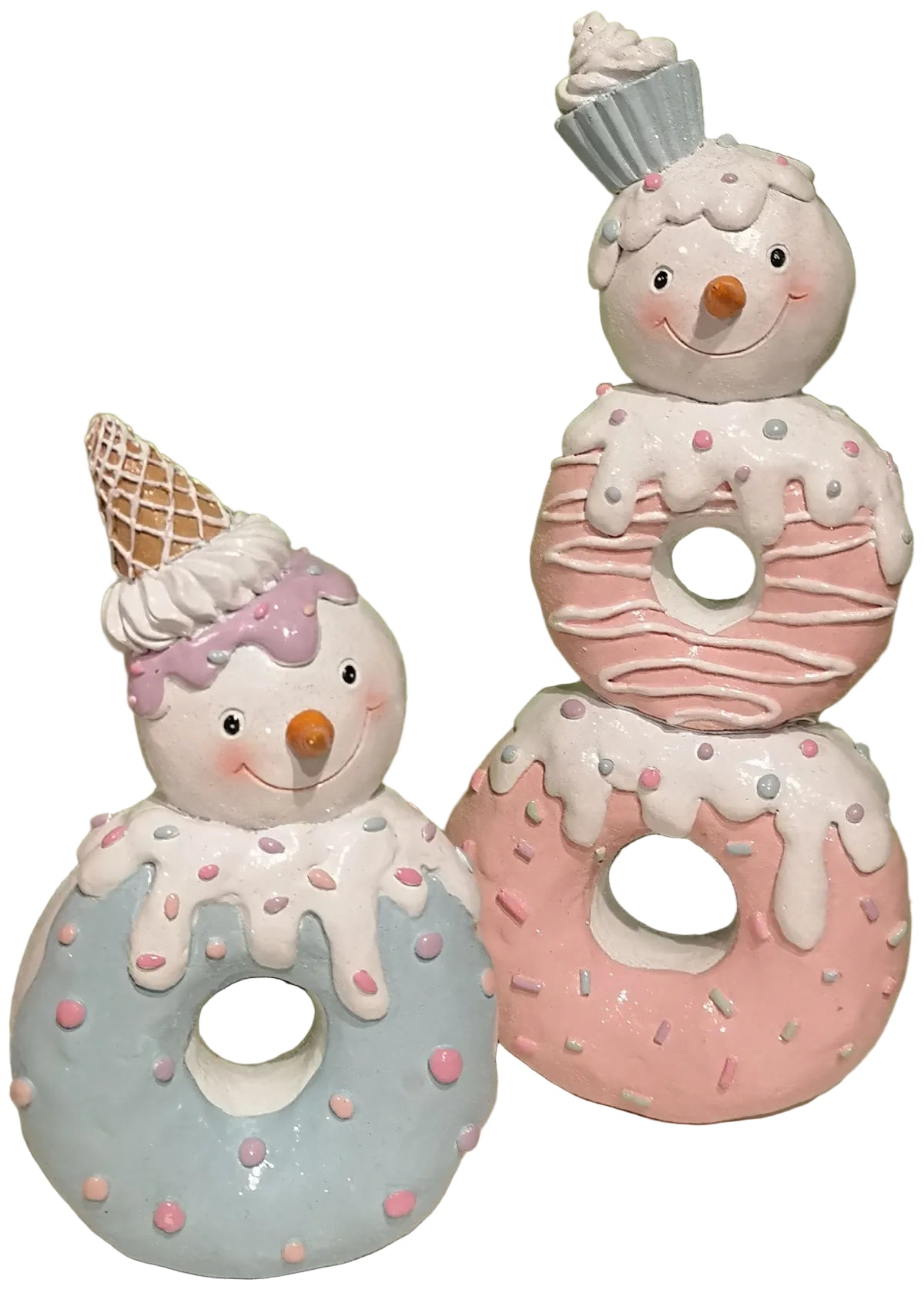 Santa's Sweet Shoppe Collection -  DONUT SNOWMAN - SET OF 2