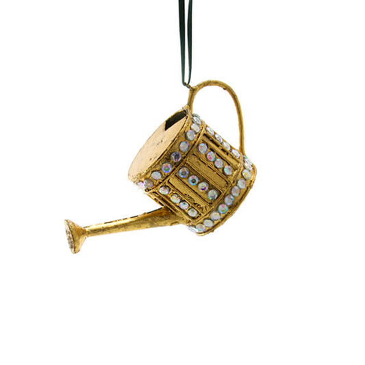 Jeweled Watering Can Ornament 4"