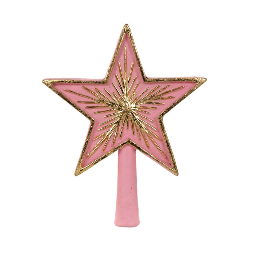 PRESALE: Light Pink 5-Point Starburst Tree Topper 8.25"