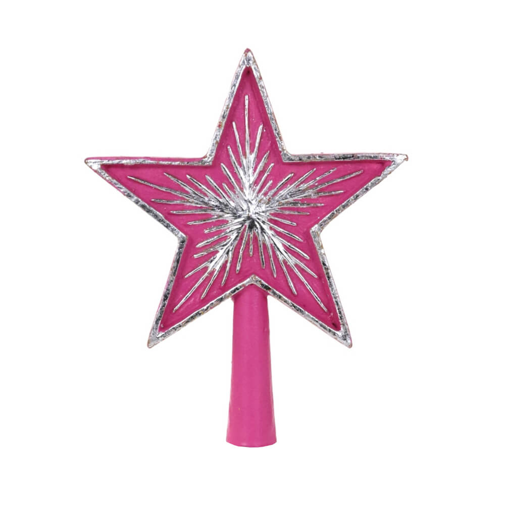 Magenta 5-Point Starburst Tree Topper 8.25"