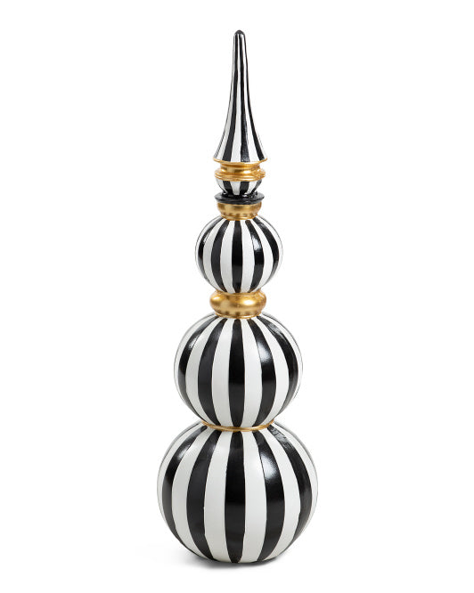 Royal Court Collection - 34" Black & White Indoor / Outdoor Finial