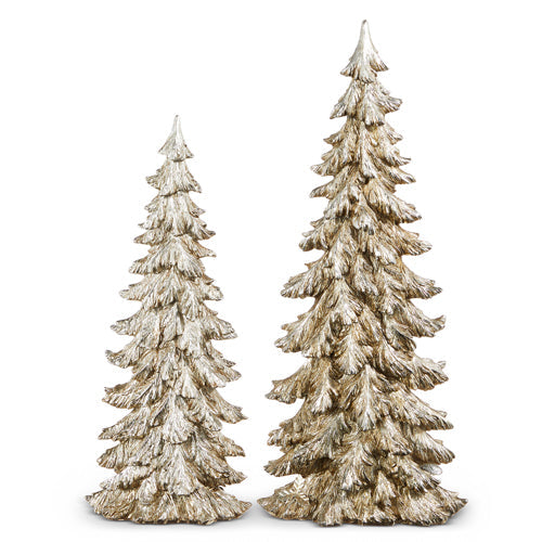 Raz Imports 2023 Winter Frost 22.25" Silver Trees, Set of 2