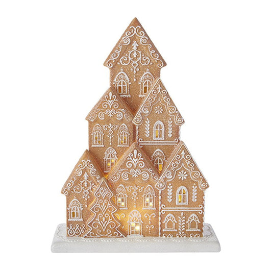 Raz Imports 2022 Holiday In Provence 15.5" White Icing Gingerbread House