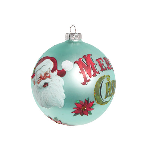 Raz Imports 2023 Vintage Farmhouse 5" Vintage Merry Christmas Ball Ornament