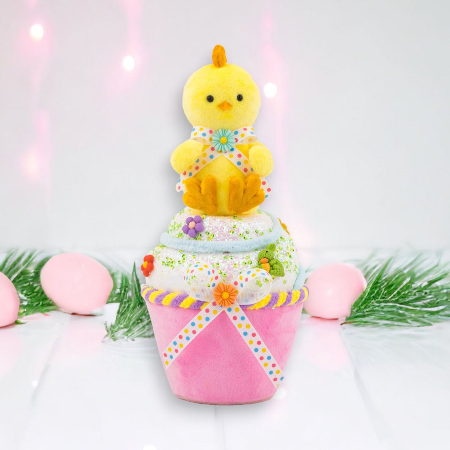 Eggstra Sweet Chick On Cupcake, Multicolor