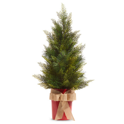 Raz Imports 2023 Heartfelt Holiday Potted Half Tree