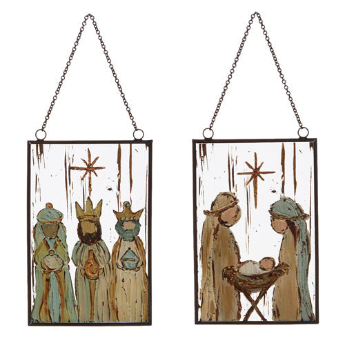 Raz Imports 2023 Bon Noel 6.25" Nativity Ornament, Asst of 2