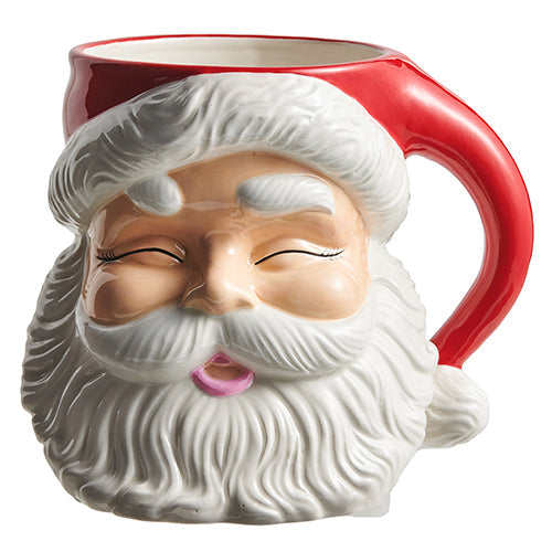 Raz Imports 2023 Jingle & Cocoa 8" Red Santa Container