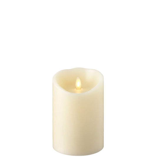 Raz Imports 4"X5.5" Push Flame Ivory Pillar Candle