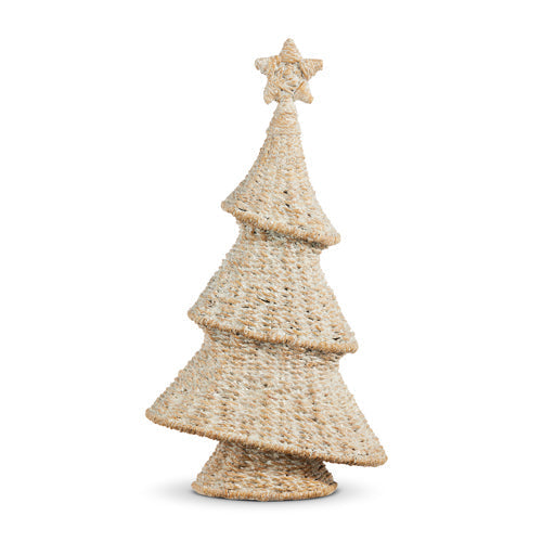 Raz Imports 2023 Natural Noel 18.5" Whitewash Flat Woven Tree