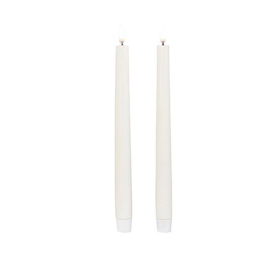 Raz Imports Uyuni Candles 1" X 11" Ivory Twin Taper Candles, Set of 2.