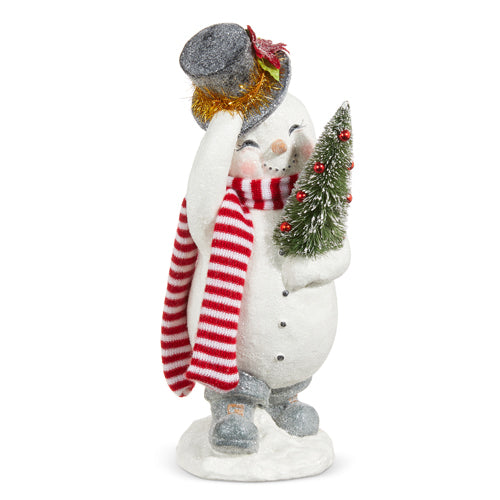 Raz Imports 2023 Vintage Farmhouse 12.25" Tipping Hat Snowman