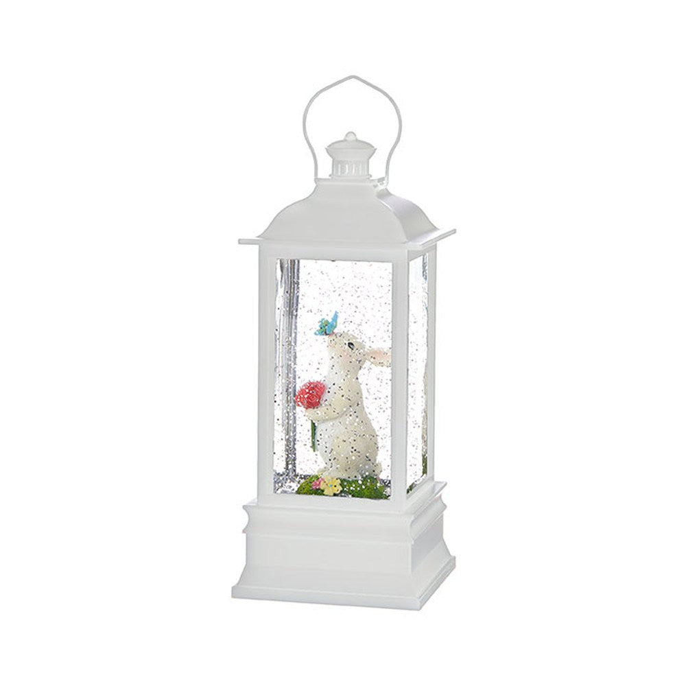 Raz Imports 8.75-inch Rabbit with Butterfly Lighted Water Lantern