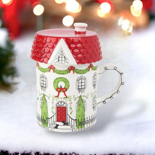 December Diamonds City Sidewalks House Mug With Lid