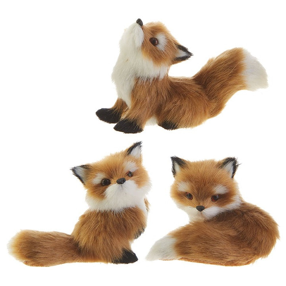 Raz Imports 2020 Through The Woods 4-Inch Fox Ornament, Assortment of 3