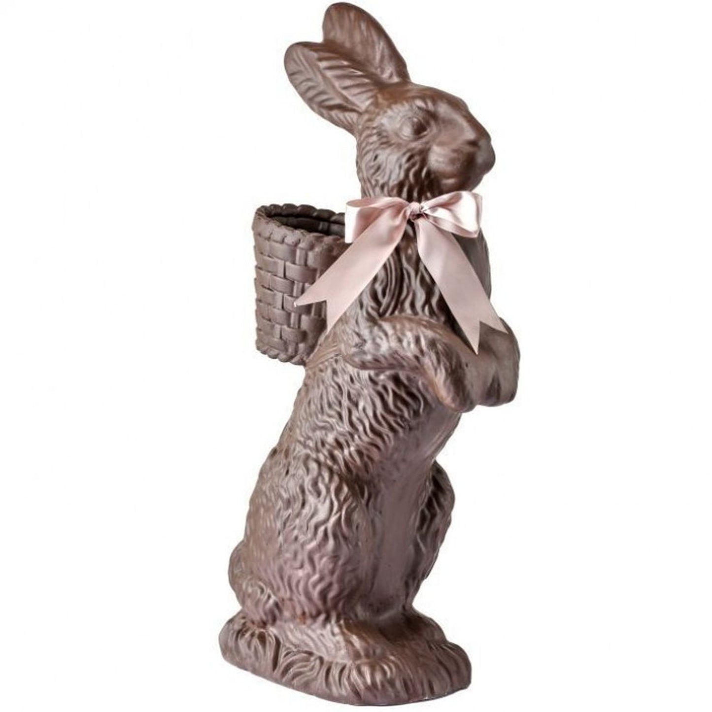 Regency International Resin Chocolate Standing Bunny with Basket