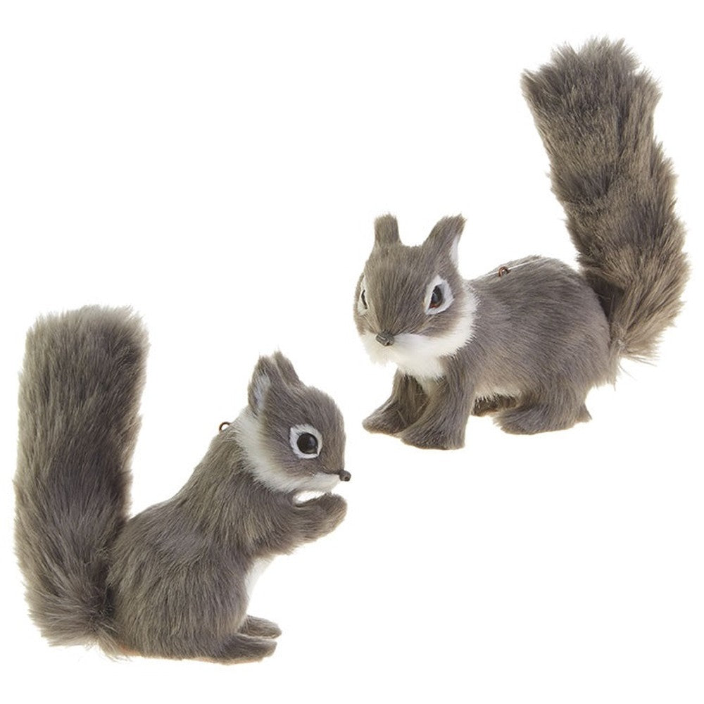 Raz Imports 2020 Pinecone Lodge 6-Inch Squirrel Ornament, Assortment of 2.