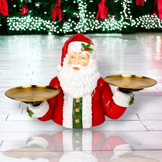 Christmas Carousel Collection 18-Inch Santa With Trays