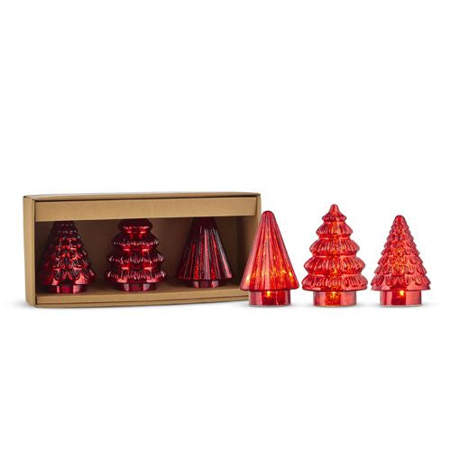 Raz Imports 2023 Holiday Cheers 6" Box of 3 Lighted Trees