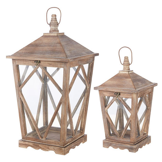 Raz Imports The Greenery Shop 22" Lantern, Set of 2